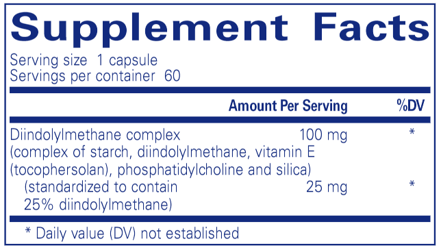 DIM–PRO® 100 (Pure Encapsulations) 60ct Supplement Facts