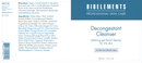 decongestant cleanser bioelements label