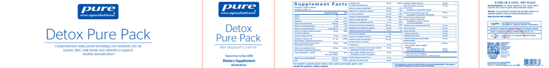 Detox Pure Pack - (Pure Encapsulations) Label