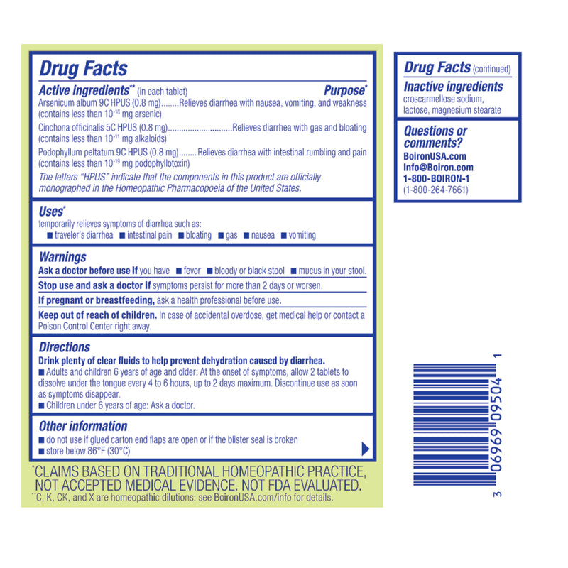 Diaralia (Boiron) Drug Facts