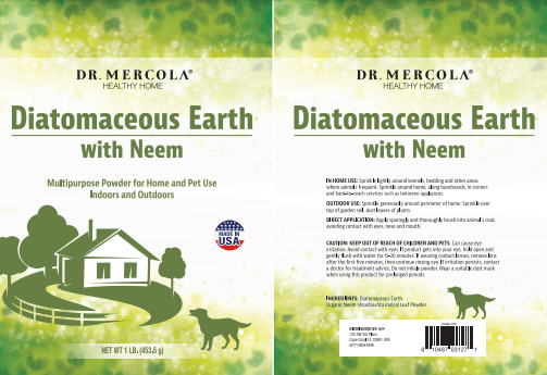 Diatomaceous Earth W/ Neem (Dr. Mercola) Label