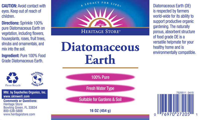 diatomaceous earth (heritage) label