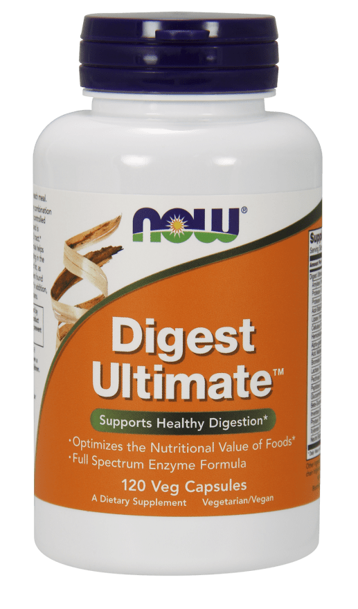 Digest Ultimate 120 Veg Capsules (NOW) Front