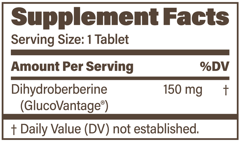Dihydroberberine SR (Endurance Product Company) 180ct Supplement Facts