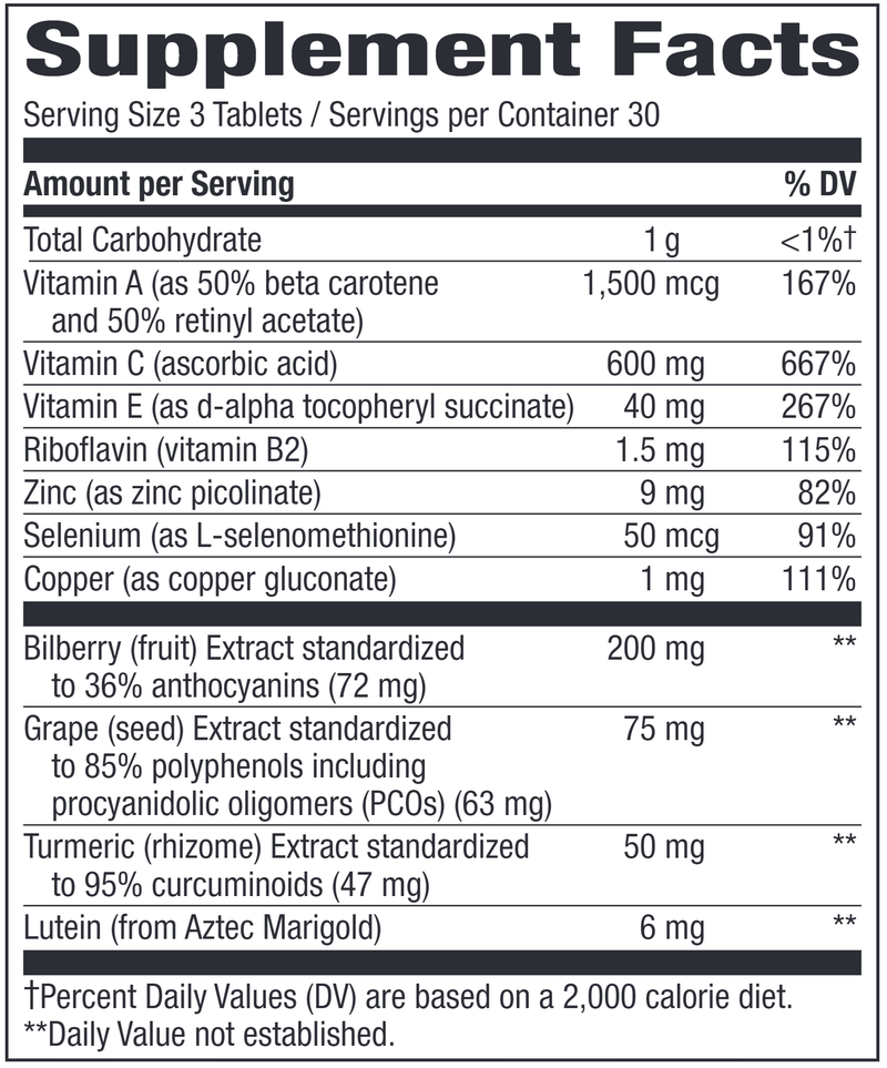 Doctor's Choice Eye Formula (Nature's Way) Supplement Facts