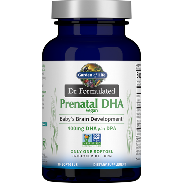 Dr. Formulated Prenatal DHA Vegan (Garden of Life) Front