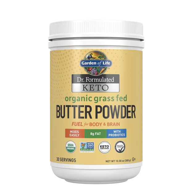Dr. Formulated Keto Organic Grass Fed Butter Powder (Garden of Life) Front