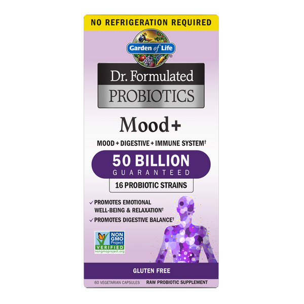 dr. formulated probiotics mood+ garden of life