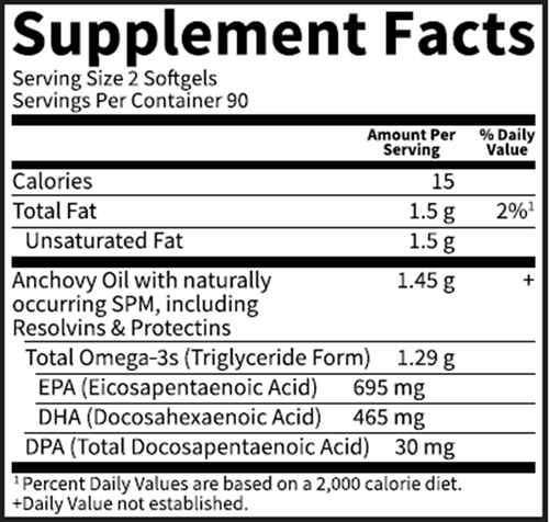 Dr. Formulated Advanced Omega Lemon (Garden of Life) 120s Supplement Facts