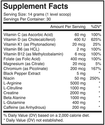 Drive Strawberry Banana (Fenix Nutrition) supplement facts
