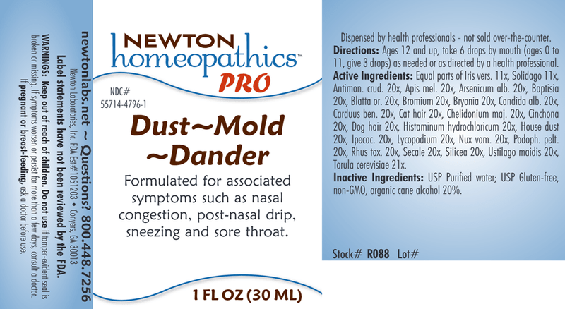 Dust Mold Dander (Newton Pro) Label