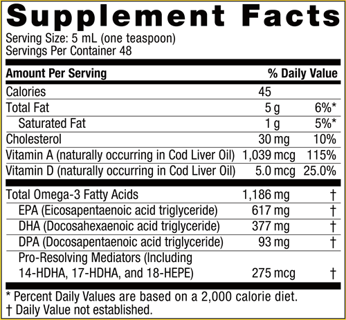 Dutch Harbor Omega Liquid (Big Bold Health) Supplement Facts