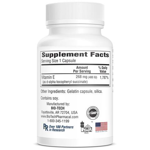 E-400 (Bio-Tech Pharmacal) Supplement Facts