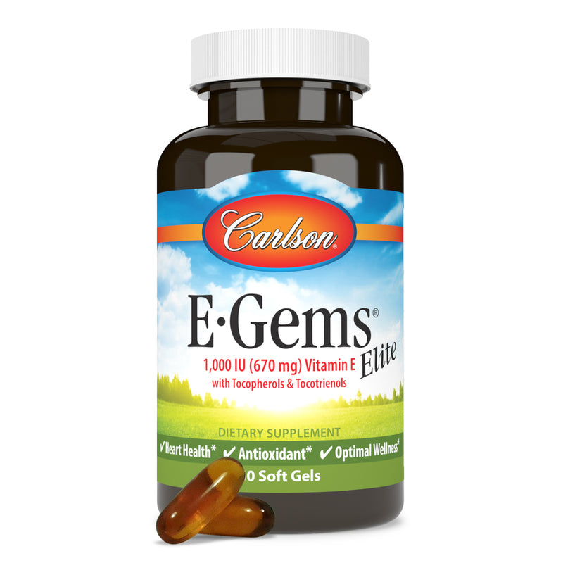 E-Gems Elite 670 mg (Carlson Labs) Front