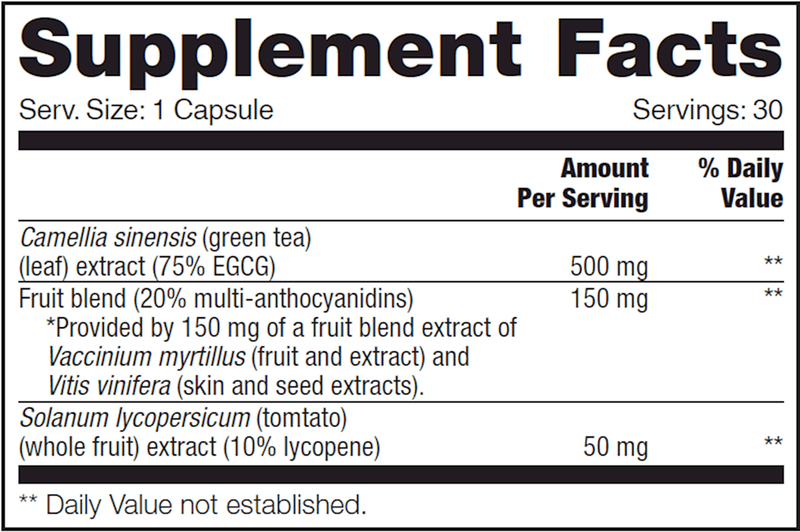 EGCG SAP (NFH Nutritional Fundamentals) Supplement Facts