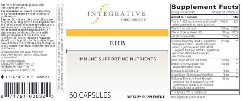 EHB (Echinacosides, Hydrastine, Berberine) – Immune Supporting Nutrients (Integrative Therapeutics)