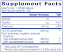 EPA DHA with lemon pure encapsulations supplement facts