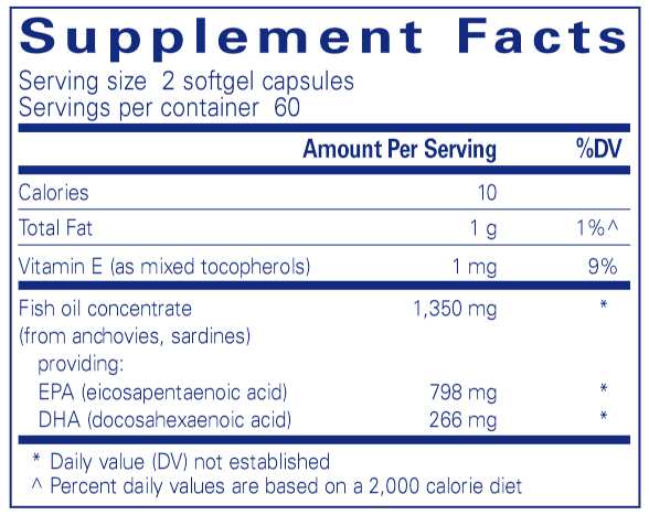 EPA ultimate pure encapsulations supplement facts