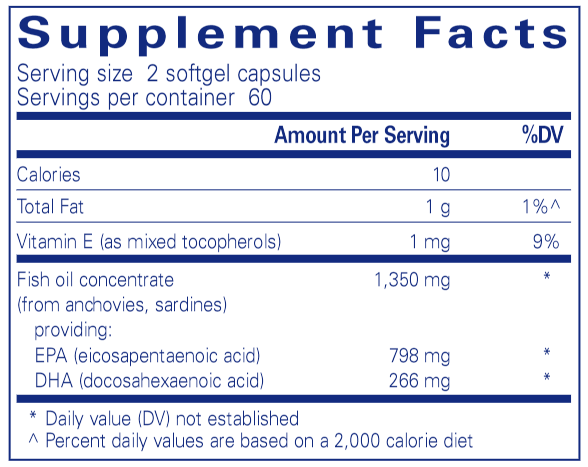 EPA Ultimate (Pure Encapsulations) Supplement Facts