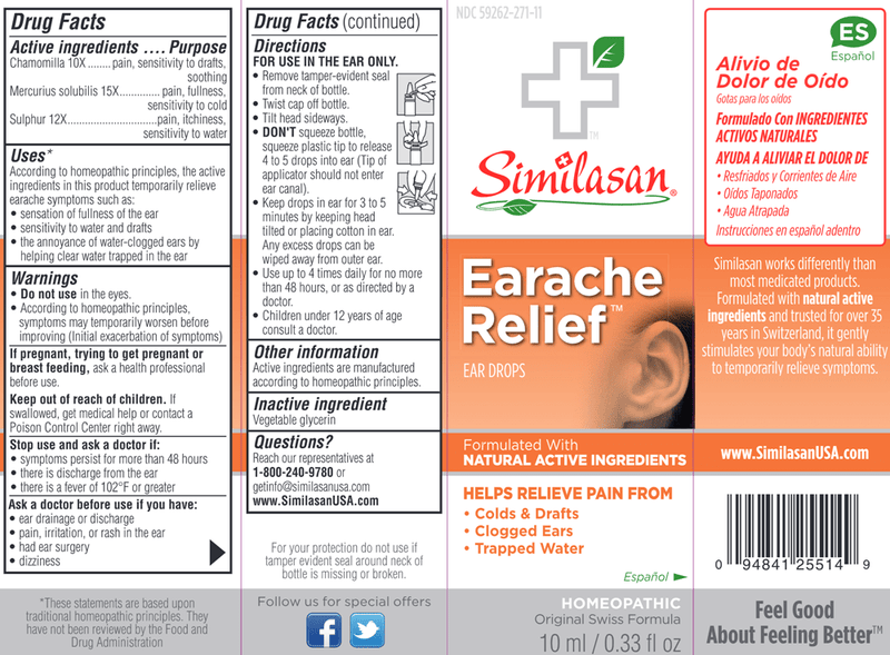 Ear Relief (Similasan USA) Label