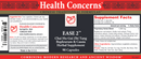 ease 2 health concerns label