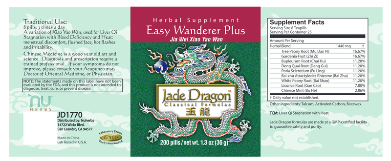 Easy Wanderer Plus (Jade Dragon) Label