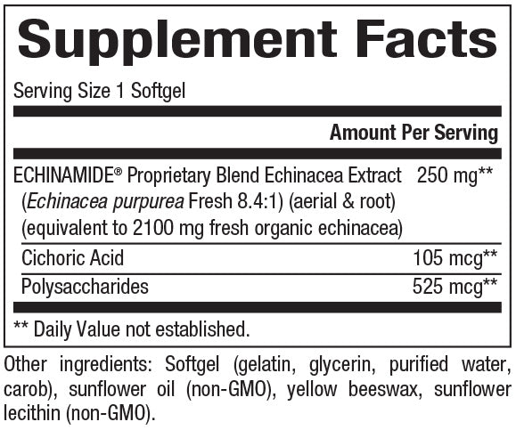 Echinamide (Natural Factors) Supplement Facts