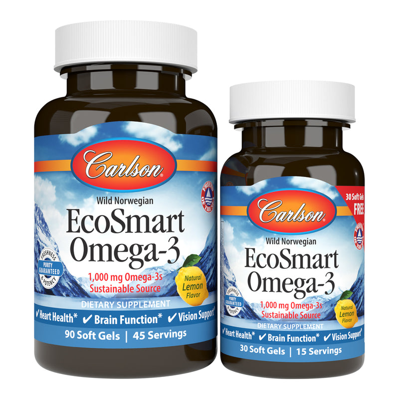 EcoSmart 90+30 Softgels (Carlson Labs) Front