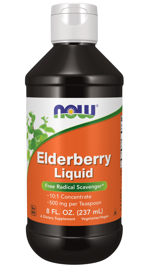 Elderberry Liquid (NOW) Front