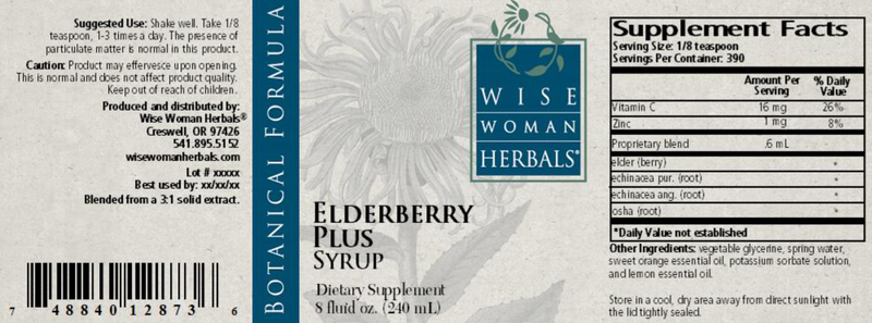 Elderberry Plus Syrup 8oz Wise Woman Herbals products