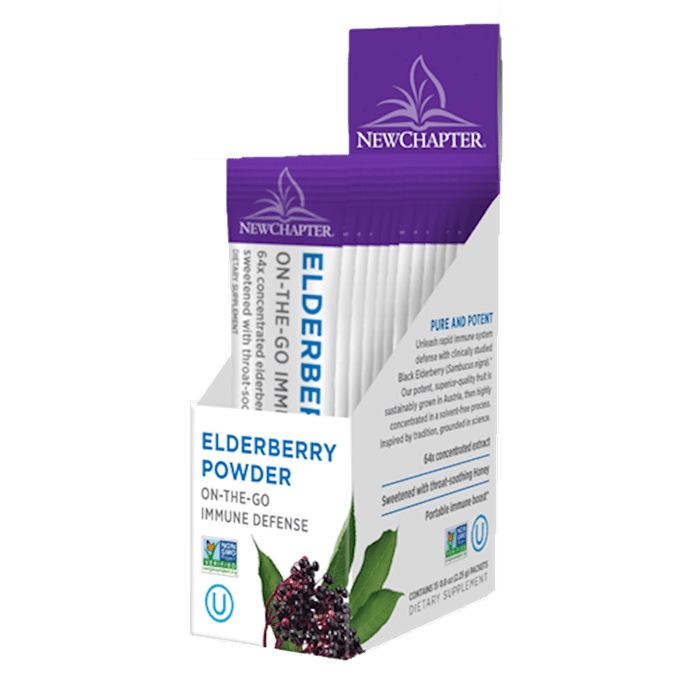 Elderberry Powder Sticks (New Chapter) Front