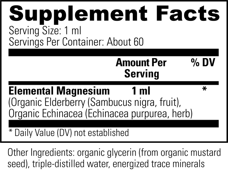 Elderberry and Echinacea (Global Healing) Supplement Facts