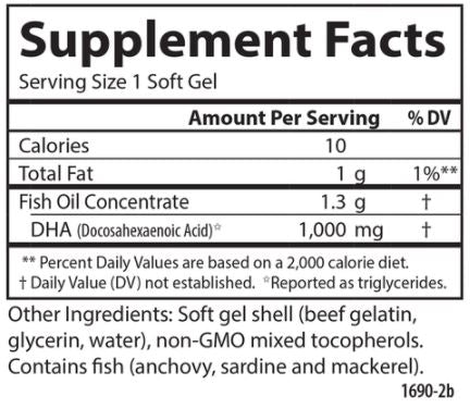 elite dha gems carlson labs supplement facts