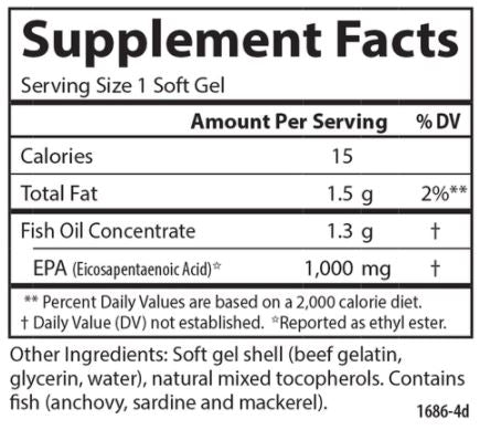 Elite EPA Gems (Carlson Labs) Supplement Facts