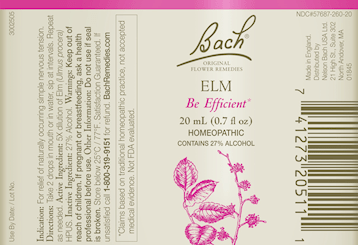 Elm Flower Essence (Nelson Bach) Label