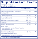 emotional wellness supplement facts