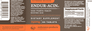endur-acin 750 mg (endurance product company) label