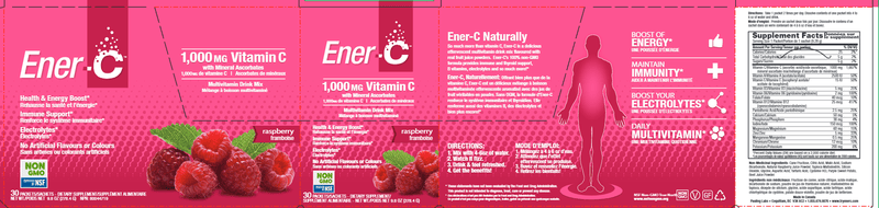 Ener-C Raspberry Packets (Ener-C) Label