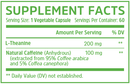 energy + focus zhou nutrition supplement facts