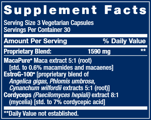Enhanced Sex for Women 50+ (Life Extension) Supplement Facts