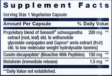 enhanced sleep with melatonin (life extension) supplement facts