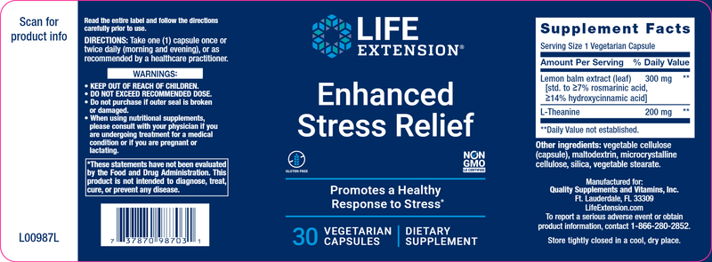 Enhanced Stress Relief (Life Extension) Label