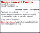 enteromend health concerns supplement facts