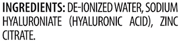 Episilk Pure Hyaluronic Acid Serum (Hyalogic) Ingredients