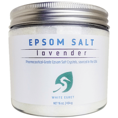epsom salt lavender white egret