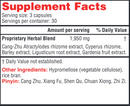escape restraint health concerns supplement facts