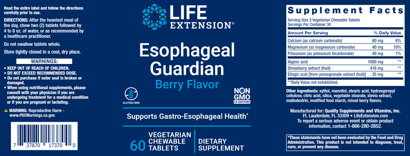 Esophageal Guardian (Berry) (Life Extension) Label