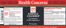 essence chamber health concerns label