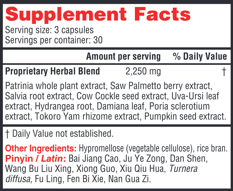 Essence Chamber (Health Concerns) Supplement Facts