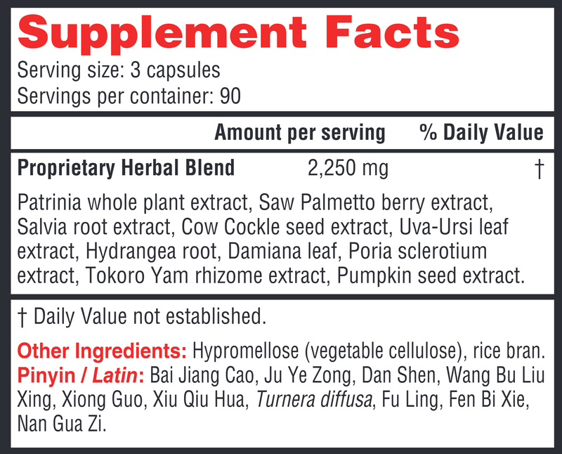 Essence Chamber (Health Concerns) Supplement Facts